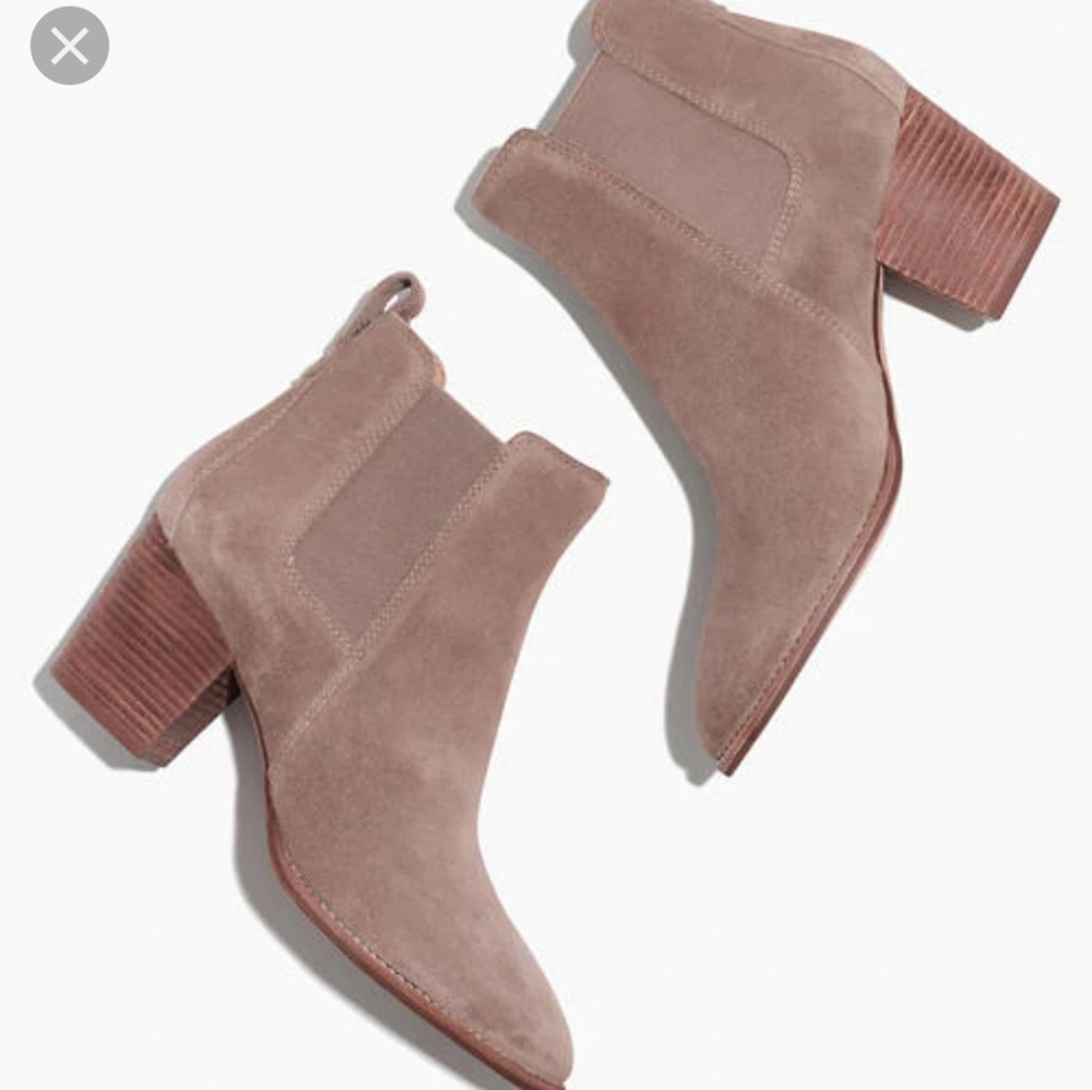 Tan suede Madewell regan booties